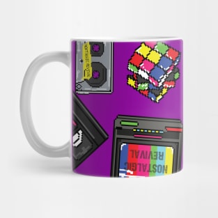 Retro 80's Pixel Art Pattern Mug